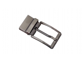 METAL BUCKLE FOR DOUBLE-FACED MEN'S BELT, INSIDE SIZE 35mm, ROTATING CLIP