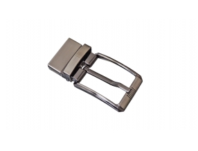 METAL BUCKLE FOR DOUBLE-FACED MEN'S BELT, INSIDE SIZE 35mm, ROTATING CLIP