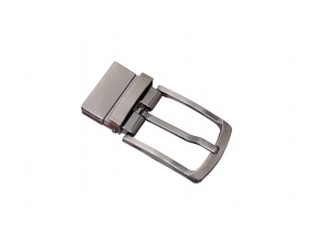 METAL BUCKLE FOR DOUBLE-FACED MEN'S BELT, INSIDE SIZE 35mm, ROTATING CLIP
