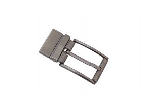METAL BUCKLE FOR DOUBLE-FACED MEN'S BELT, INSIDE SIZE 35mm, ROTATING CLIP
